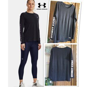 Under Armour HeatGear® Tri-Blend Long Sleeve Logo Tee Style# 1298761 - Black, S